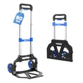 Sekey Alu Sackkarre Klappbar & Leichte Transportkarre 80 kg Tragkraft, 3-Stufig Höhenverstellbar & In Sekunden Faltbar, Klappkarre mit TPR-Rädern & Ergonomischem Griff