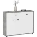 Idimex Kommode, Grau, Weiß, Holzwerkstoff, Mode, 89x70x30 cm, Wohnzimmer, Kommoden & Sideboards, Highboards