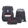 Step by Step Schulranzen Set Schultasche BASIS Anthrazit Triangles 4-tlg Jungen