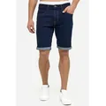 Indicode Jeansshorts Herren Caden Jeans Shorts Herrenshorts mit 5 Taschen, Denimstyle blau XXL