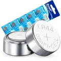 Retoo 10 Stück LR44 1.5V Knopfzelle Alkaline, Knopfbatterien AG13, Batterie mit Lange Haltbarkeit, Alkali Knopfzellen 110mAh für Fernbedienungen, Uhren, Waagen, Rechner