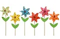 kleines Windrad Windmühle auf Stab als Blümchen aus wetterfestem PVC Muster(6)