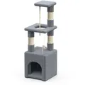 Vounot - Kratzbaum Klein, Katzenbaum Für Katzen, Stabil Katzenkratzbaum, Höhe 88 Cm, Grau