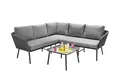 casa NOVA Gartenlounge-Set casa NOVA Loungeecke GRUMO BHT 155x70x219 cm grau Garten-Sofa