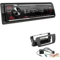 Kenwood KMM-BT209 1-DIN Autoradio Bluetooth USB AUX-In Short Body mit Einbauset für Seat Ibiza IV Ibiza IV ST tuamgrau