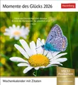 Momente des Glücks Postkartenkalender 2026 - Wochenkalender mit Zitaten, mit 53