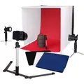 Caruba tragbares Fotostudio mit separaten LED Lampen 60x60x60cm (Aufnahmebox) (D126002)