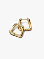 PANDORA Creolen  Verdrehtes Dreieck Vergoldetes Metall goldfarben Paar 263875C00