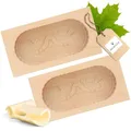 2X HOFMEISTER® Butterform, für 250 g Butter, 19 cm, 2 Vögel, handgeschnitzt in Deutschland, Butter-Form zum Dekorieren, eckige Sturz-Form, Butter-Model aus heimischem Ahorn-Holz