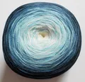89,50 €/kg - Farbverlaufsgarn 200g, Bobbel Cotton, Woolly Hugs, blau weiß (03)