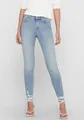 ONLY Ankle-Jeans ONLBLUSH MID SK ANK RAW mit leicht ausgefranstem Beinabschluss