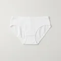 SCHIESSER Damen Taillenslip 2er Pack Weiß Gr. 40 Baumwolle Unterhose Slips