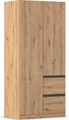 rauch Drehtürenschrank Kleiderschrank Schrank Garderobe Wäscheschrank COSTA Breite 91 cm (in 3 Ausstattungen BASIC/CLASSIC/PREMIUM) Breite 91 cm grifflose Front mit Push-to-Open Funktion MADE IN GERMANY