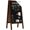 ALLboards Standtafel ALLboards Kundenstopper mit lackiertem Holzrahmen Werbetafel braun|schwarz 50 cm x 100 cm
