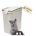 GarPet Futtertonne Luftdicht mit Deckel Futtertonne Hund Katze Hundefutter Aufbewahrung Trockenfutter Aufbewahrung Futterbox Hund Hundefutter Box 13 L