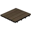 Home Deluxe GmbH HOME DELUXE - WPC Klickfliesen BAVARO - Dunkelbraun 1m2 | Terrassenfliesen, Balkonfliesen, Holzfliese