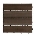 HOME DELUXE - WPC Klickfliese BAVARO - Dunkelbraun - 1 m² - 11 Fliesen á 30 x 30 cm I Klickfliese Terrassenfliese Balkonfliese