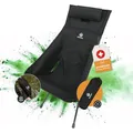 Bushpeak Wildscape Campingstuhl kleines Packmaß mit Transporttasche - Outdoorstuhl Wandern Trekking kompakt bis maximal 150kg (Schwarz, Groß)