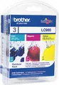 Brother LC980 Rainbow-Pack, Cyan, Magenta, Gelb, Tinte auf Pigmentbasis, 3 Stück(e), Multipack