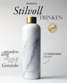 MAMEIDO Thermosflasche Trinkflasche 750 ml / "White Marble Gold" Isoliert / NEU 