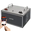 Syntrox Germany Energy Lithium LiFePO4 Wohnmobil Untersitz Batterie Akku 12,8V BMS mit Bluetooth 100Ah bis 200Ah, 4000-15000 Zyklen, 1280Wh Ausgangsleistung (150Ah)