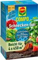 COMPO Schnecken-frei Streugranulat Schneckenkorn für 1800 m² regenfest 4x 225 g