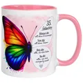 35 Geburtstag Frauen Geschenk Tasse | Schmetterling – Hinter dir Erinnerungen | Lustige Geschenk Geburtstagstasse mit Spruch 35. Geburtstag | 35ter Geburtstag - Witziges Geburtstagsgeschenk Frau