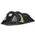 High Peak Tunnelzelt Atmos 3, Campingzelt mit Zeltboden, Trekkingzelt für 3 Personen, 2 Eingänge, doppelwandig, 4.000 mm wasserdicht, Ventilationssystem, Moskito- und Klarsicht-Fenster, windstabil