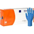 Nitrilhandschuhe Abena Excellent 30 cm lang blau M KARTON Gr. 7-8 puderfreie unsterile Nitrilhandschuhe, 100 Stück/Box 3925
