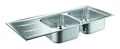 Grohe K400 Doppel-Einbauspüle mit Abtropffläche 1160 x 500 mm - Edelstahl - 31587SD0