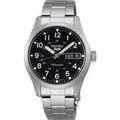 Herrenuhr - Seiko 5 "In the Metal" Midfield Sports Style - Seiko Modell: SRPJ81K1 - Schwarz