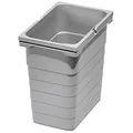 SOTECH eins2vier Abfallsammler Höhe: 310 mm Volumen 8 Liter 153 x 230 mm alugrau 5050 Mülleimer Abfalleimer Abfalltrenner