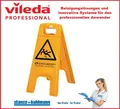 VILEDA Warnhinweisschild Achtung Rutschgefahr Warnschild Signalschild gelb