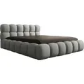 Designer Polsterbett Boston Bouclé mit Stauraum 140x200 Hellgrau 38 Latten