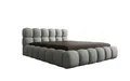 Luxusbetten24 Designer Polsterbett Boston Bouclé 140x200 mit Stauraum + kostenloser Aufbau | Bezug: Bouclé | Farbe: Hellgrau