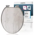 SCHÜTTE MDF WC Sitz LIGHT WOOD, Toilettendeckel mit Absenkautomatik und Holzkern, Klobrille, Toilettensitz mit Motivdruck