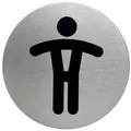 DURABLE Piktogramm "WC Herren" Durchmesser: 83 mm silber