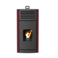 A++ Robin Wood Enya Aqua Pelletofen Wasserführend 18 kW Pelletkamin Heizung Rot