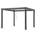 Sunjoy Aluminium Modulare Multi Lamellenpergola mit LED 3x3 MATTERHORN - 306cm x 306cm, anthrazit