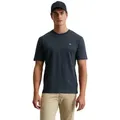 Marc O'Polo T-Shirt Logo-T-Shirt aus Bio-Baumwolle blau XXXL (56)