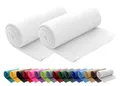 wometo 2er Set Polar Fleecedecke oekoTex 130x160 ca. 400g mit Anti-Pilling und Kettelrand weiß