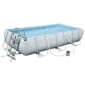 Bestway Swimming Pool 404 x 201 cm Stahlrahmen mit Pumpe & Leiter Schwimmbecken