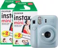 Fujifilm instax mini 12 Sofortbildkamera - Pastel Blue + 40 Bilder