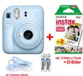 Fujifilm Instax Mini 12 pastel blue inkl. 1x einen Doppelpack = 2x 10 Bilder