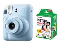 Fuji Instax Mini 12  + Instax Film 20 Aufnahmen Pastel Blau Sofortbild Kamera