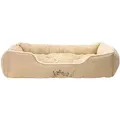 Dehner Tierbett Hunde-/Katzenbett Sammy, beige, versch. Größen, hochwertiges Hundebett/Katzenbett, mit herausnehmbarem Liegekissen beige 75 cm