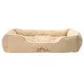 Dehner Lieblinge Hundebett und Katzenbett Sammy, ca. 75 x 58 x 19 cm, Polyester, beige