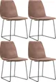 freistil ROLF BENZ Schalenstuhl 117 (4 St), mit schmalem Metallgestell in Schwarz, ohne Armlehne