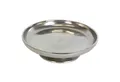 Casa Moro Dekotablett Silber Tablett Livorno L Ø 29cm rund Obstteller Luxus Kuchenplatte (aus Aluminium handgegossen), Serviertablett für Wohnzimmer Esszimmer Küche, ALTB16L