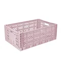 AYKASA Klappbox, Kiste aus Kunststoff zur Aufbewahrung, zusammenklappbare, stapelbare Mehrzweckbox, groß, Kirschblüte